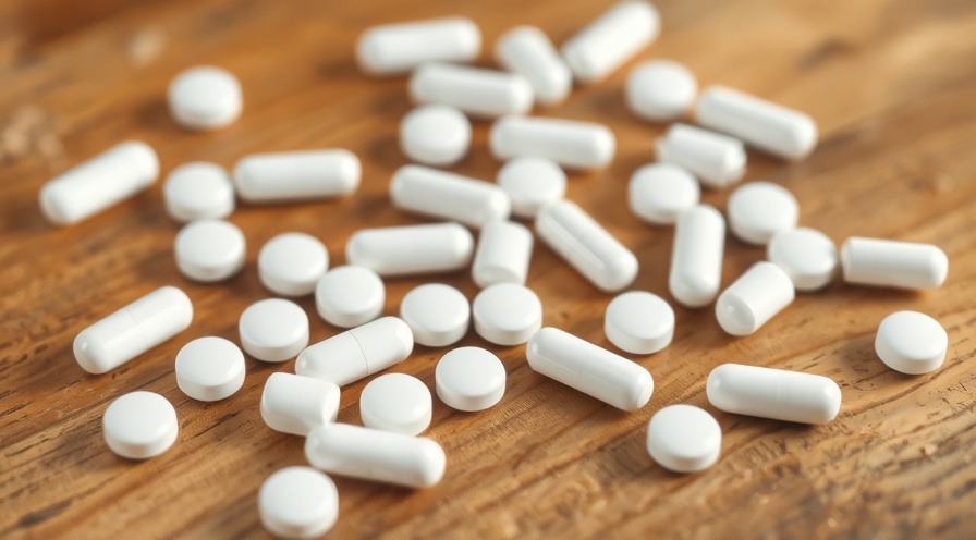 Close-up of white pills, natural alternative remedies for migraine management.