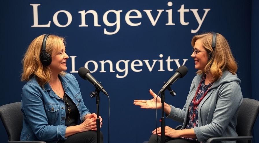 Two women discuss fertility nutrition and hormonal health in a podcast studio.