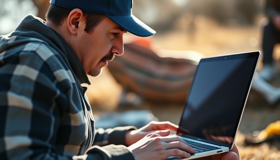 AI generated blanket business laptop screen analysis outdoors