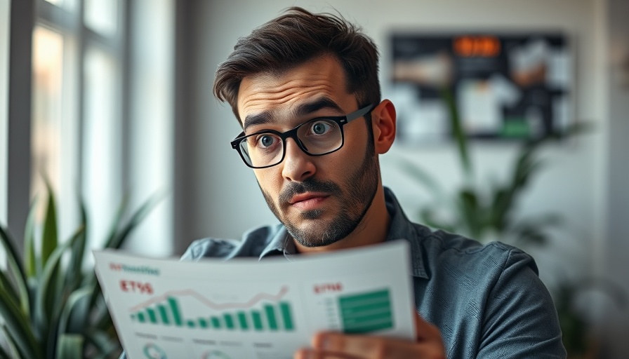 Thoughtful man analyzing Etsy algorithm tips with contrasting views