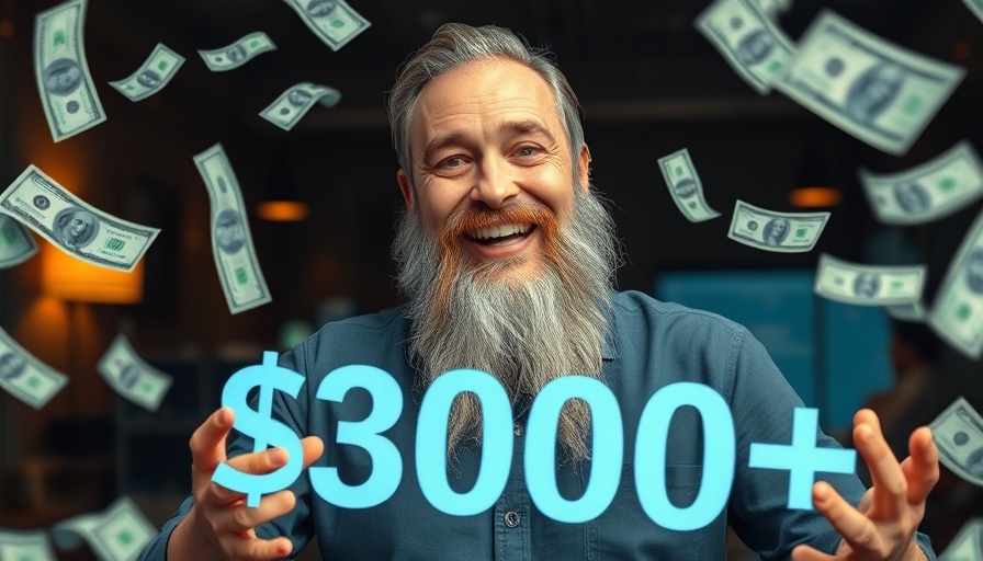 Engaging image of creator discussing $3000 earnings, highlighting creator economy business model.