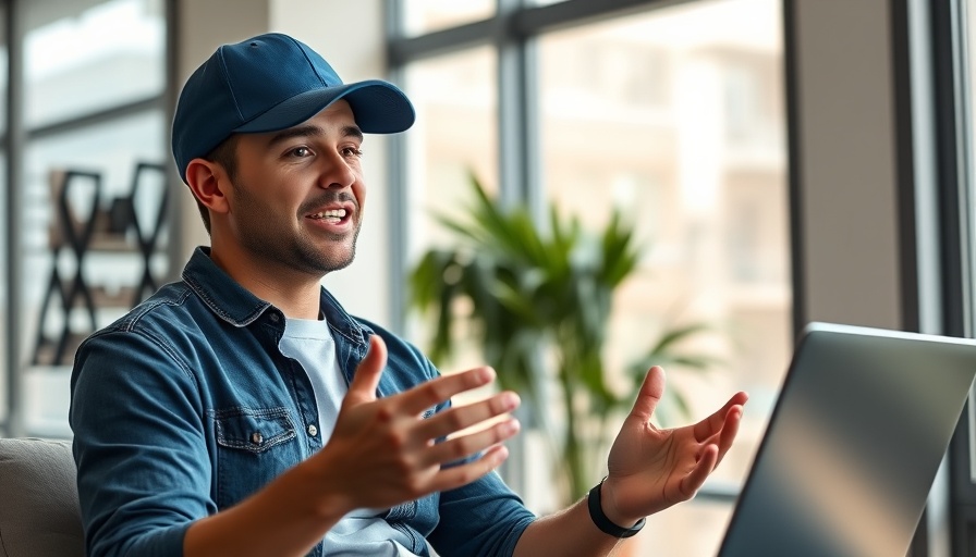 Man discussing online side hustles with microphone.
