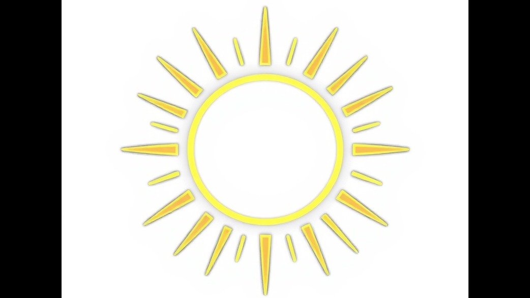 Line icon representing a sun sparkle for bright design elements
