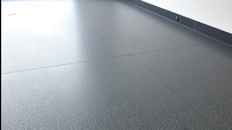 Anti-slip polyaspartic texture enhancing garage floor safety and durability