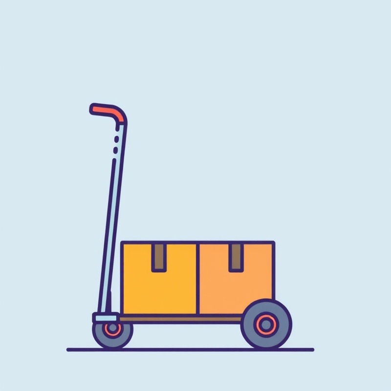 Moving dolly line item icon for efficient item transportation.