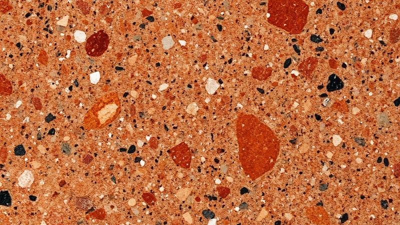 Granite safety red quartz epoxy texture macro detail for design projects.
