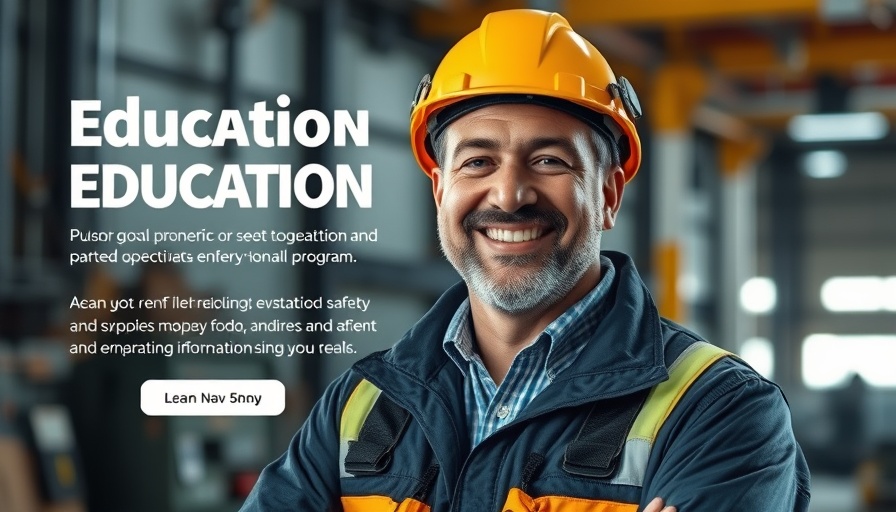 Continuing Education for Homeowners and Plumbers: Man in safety gear promoting learning.