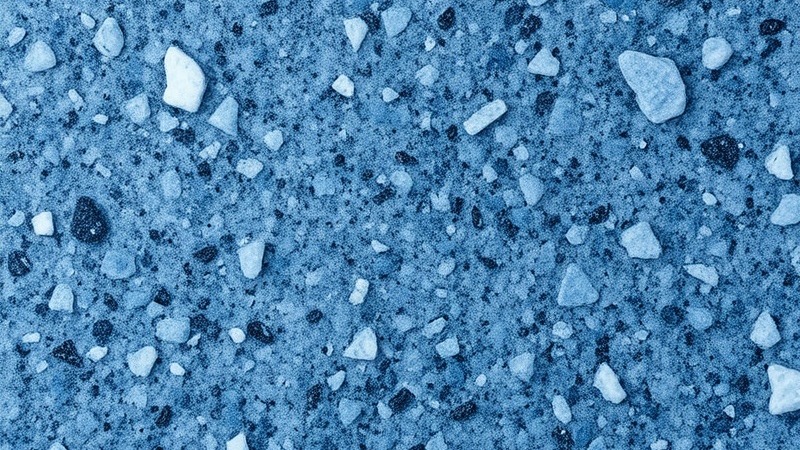 Macro shot of granite blue quartz epoxy texture in 1:1 view.
