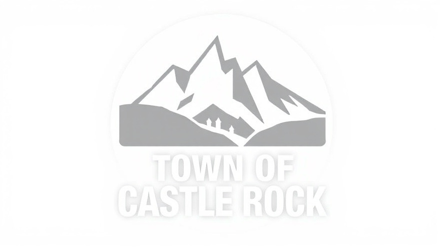 Castle Rock disc golf logo with mountain silhouette, ideal for family fun outdoor activities Colorado.