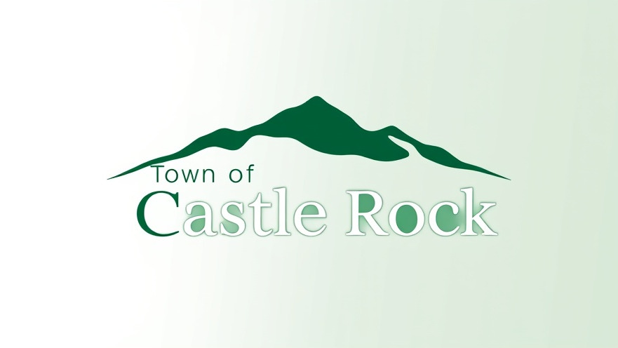 Minimalist logo for Castle Rock Parks & Recreation promoting community hiking events.