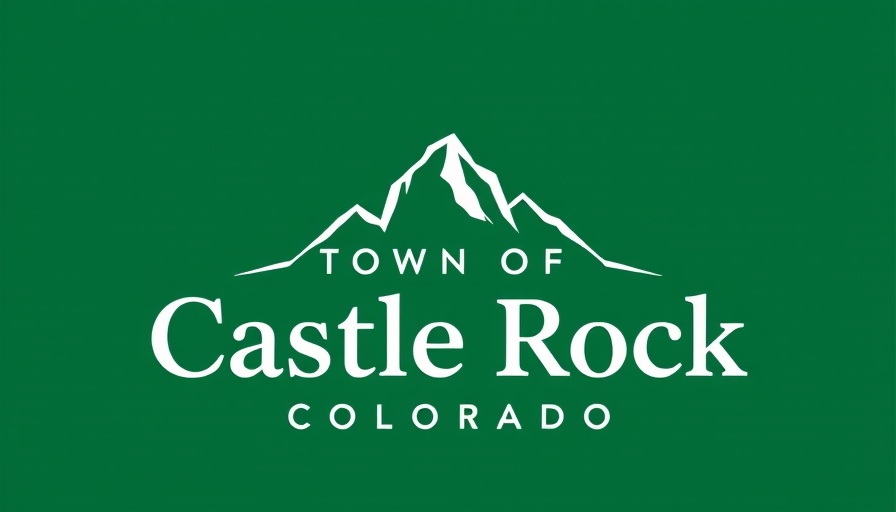 Castle Rock town logo with silhouette and text.
