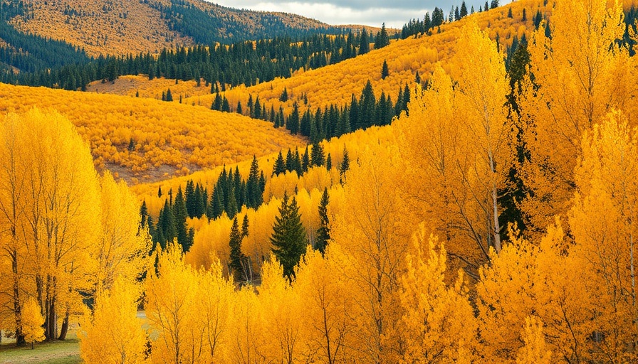 Golden aspens in Colorado, vibrant autumn landscape