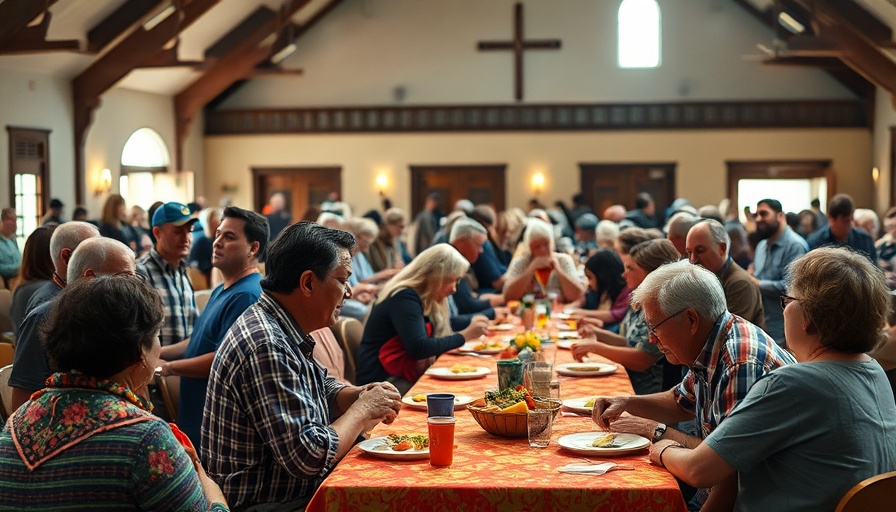 Community gathering at Castle Rock church celebrating 150 years.