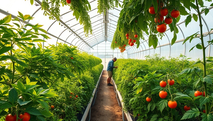 Greenhouse chaos gardening for sustainable living, person tending plants