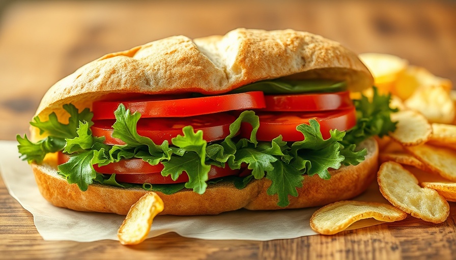 Whole Foods for Ageless Beauty: Fresh sandwich and chips.