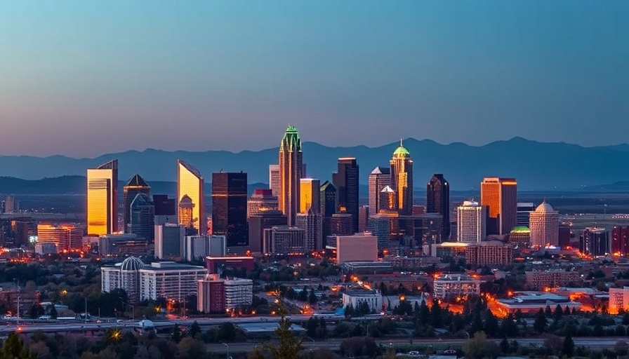 Twilight Denver skyline highlighting Colorado building energy compliance.