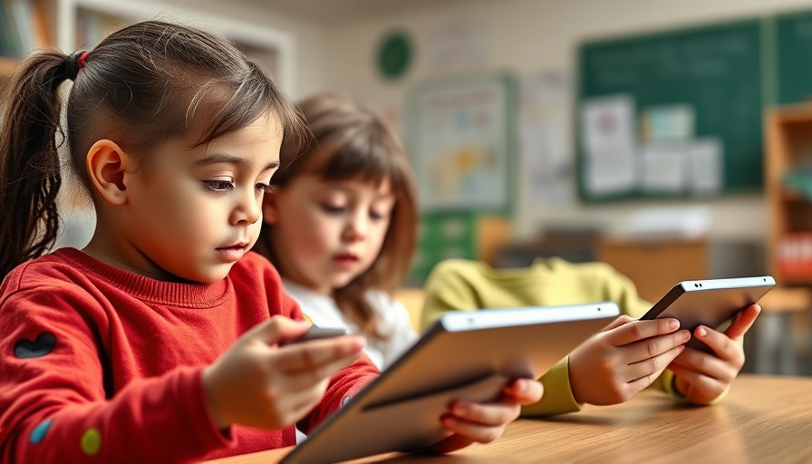 Children using tablets in class for innovation for good