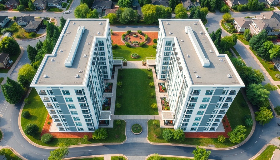 Aerial view of residential complex highlighting real estate sale emotional significance.