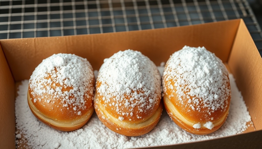 Rocky Mountain Beignets in Colorado Springs, dusted with sugar.