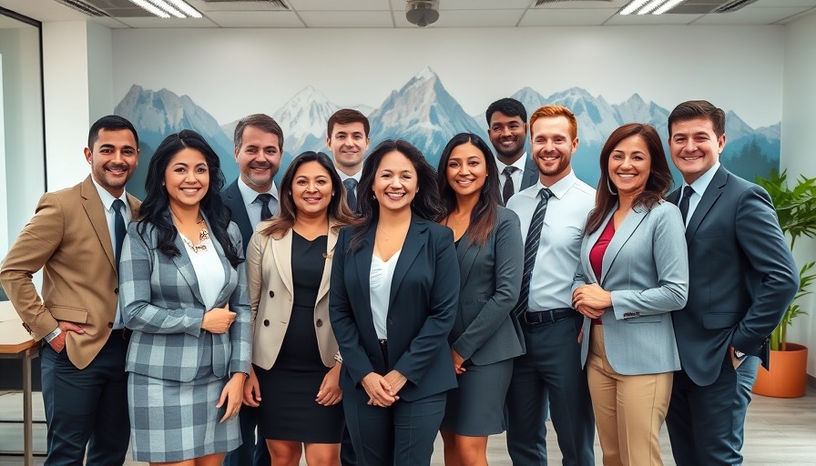 Northern Colorado real estate executives group photo in office.