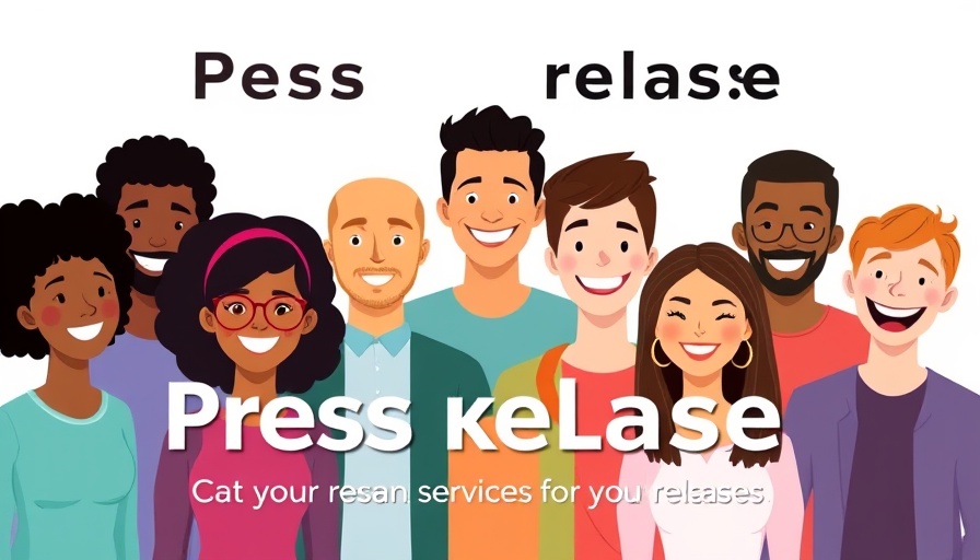 Diverse animated group promoting 'Reach Millions' service.