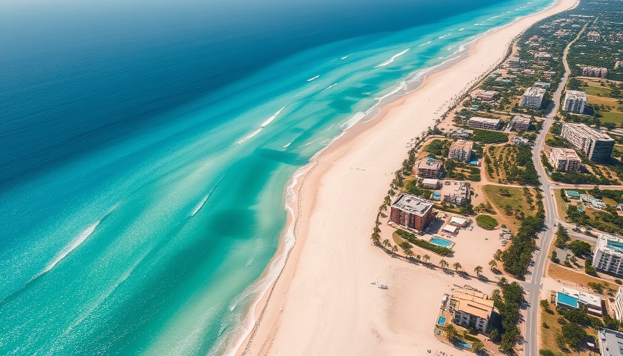 Aerial view of South Carolina coastal development area