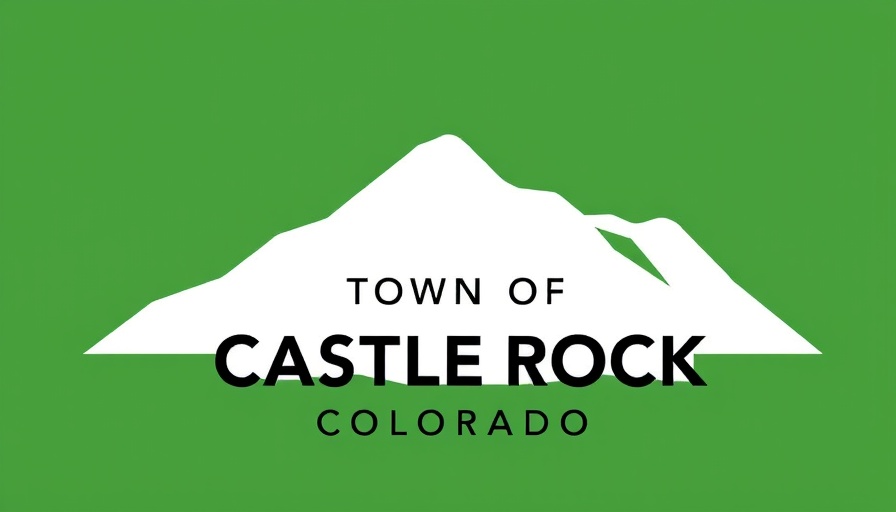 Castle Rock Colorado logo on green background.