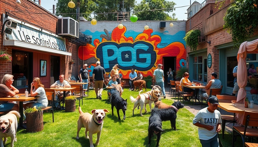 Dog-friendly events in Denver with murals and outdoor seating.