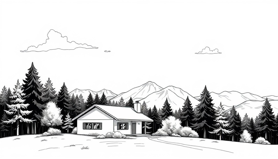 Monochrome illustration of Grand County real estate transactions logo.