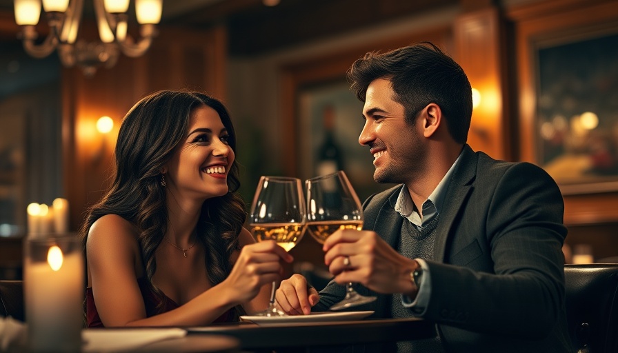Couple having a romantic dinner for Colorado Springs date night ideas.