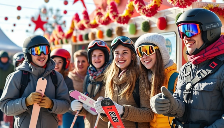 Group enjoying a ski shot at a Breckenridge festival event