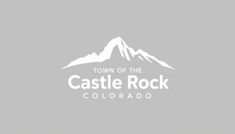 Logo of Town of Castle Rock Colorado featuring rock formation silhouette.