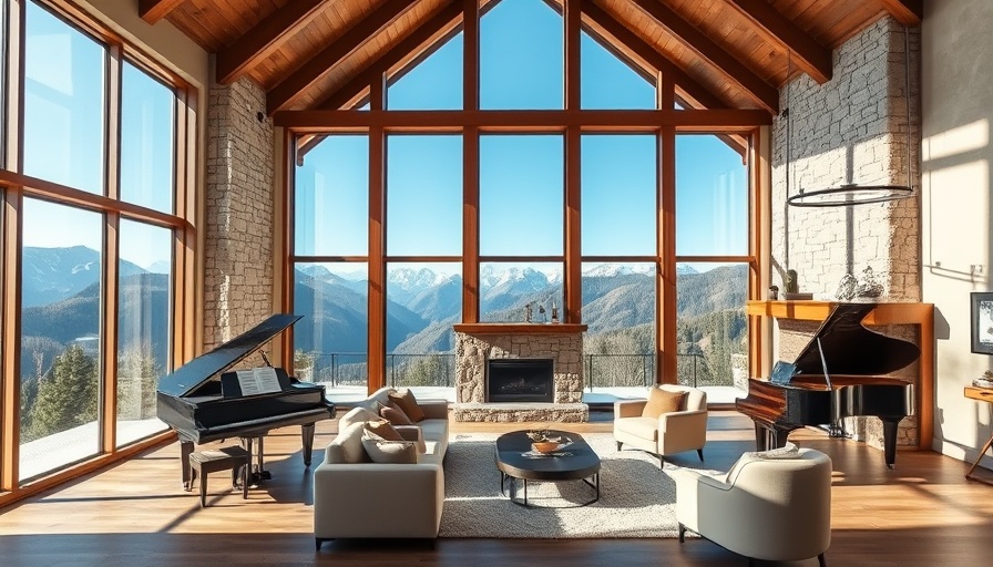 Luxurious Vail Valley living room with mountain views and elegant decor.