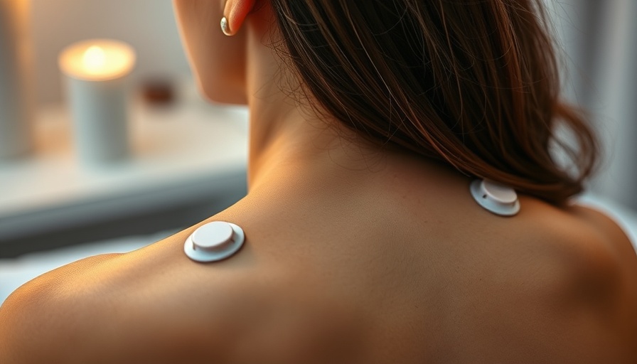 Young woman receiving electrotherapy for chronic pain management.