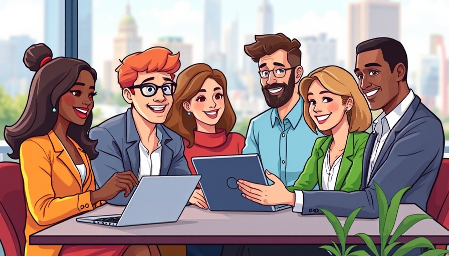 Press release distribution services page illustration with animated professionals.