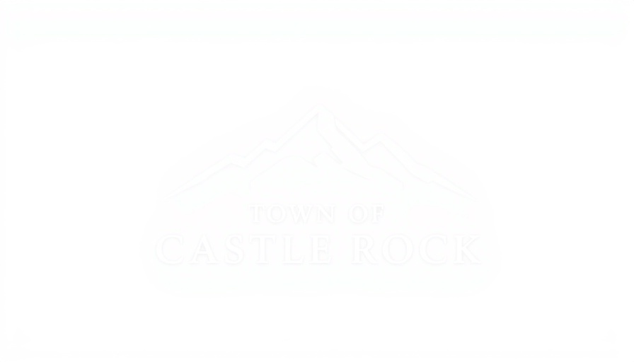 Touch-A-Truck event in Castle Rock town logo with mountain.