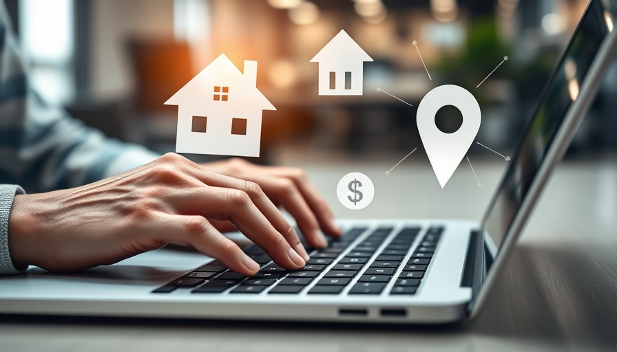 Northern Colorado real estate transactions with digital icons over laptop.