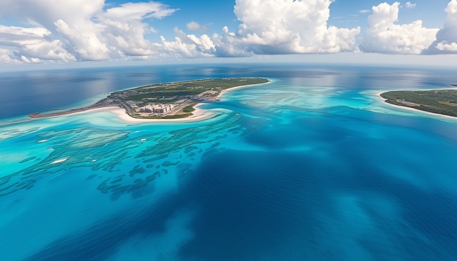 Aerial view of Aruba's coast, showcasing real estate investment opportunities.
