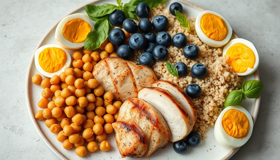 Healthy meal prep for protein needs daily requirements.