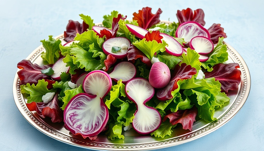 Sky-High Salad Recipe featuring vibrant radicchio and greens.