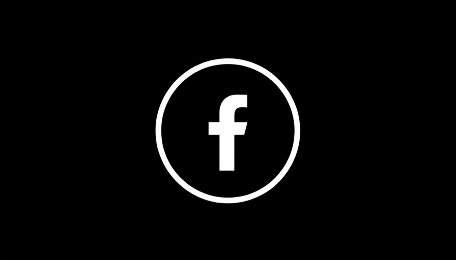 Abstract Facebook icon in circle, minimalistic design