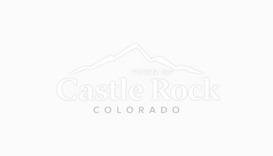 Minimalist logo for Castle Rock, Colorado, featuring mountain silhouette.