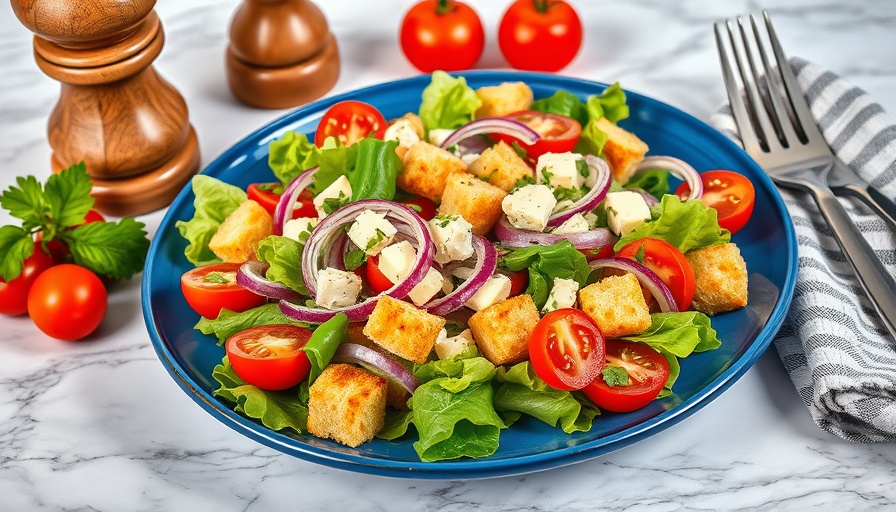 Colorful Italian grinder salad recipe with fresh ingredients on a plate.