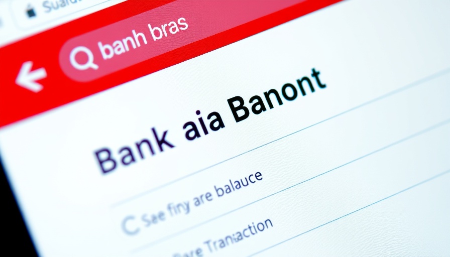 Digital bank interface showing balance and transaction options