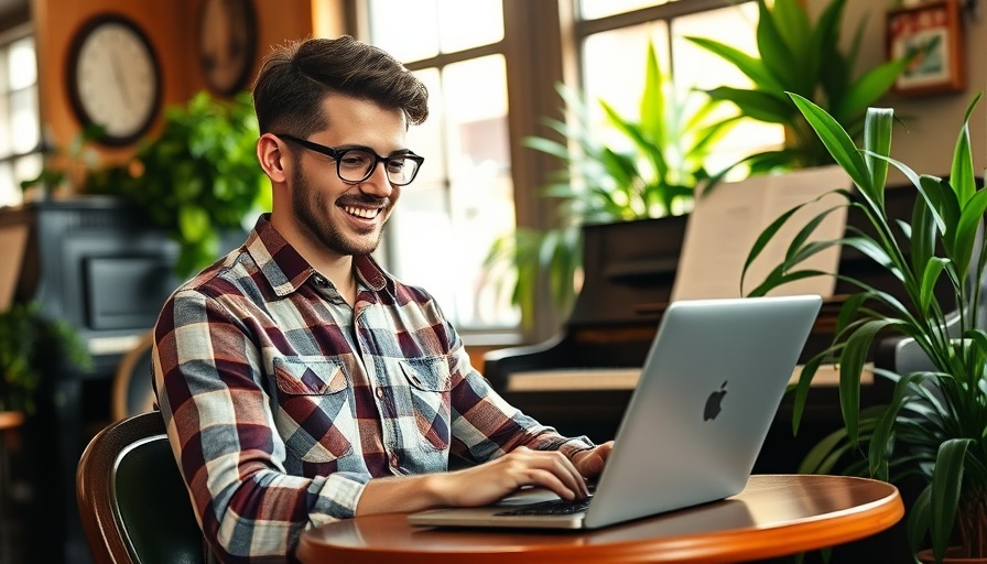Man working on laptop in cafe, Quicken Classic Updates