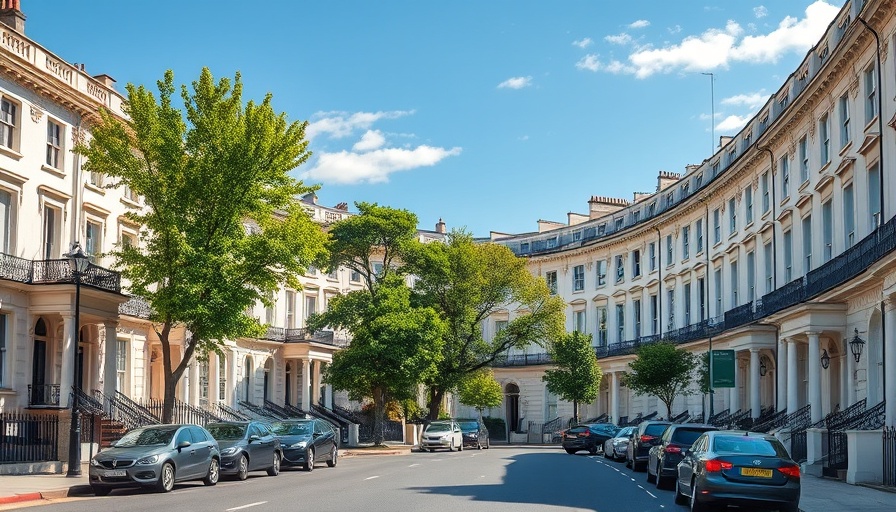 Historic terrace houses on a vibrant urban street in Labour's new towns.