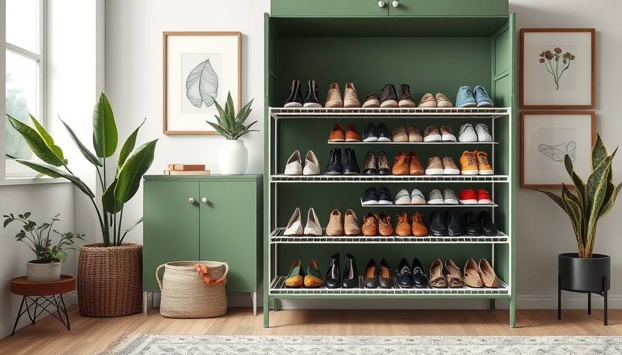 Smart shoe storage solutions with modern racks and cabinets.