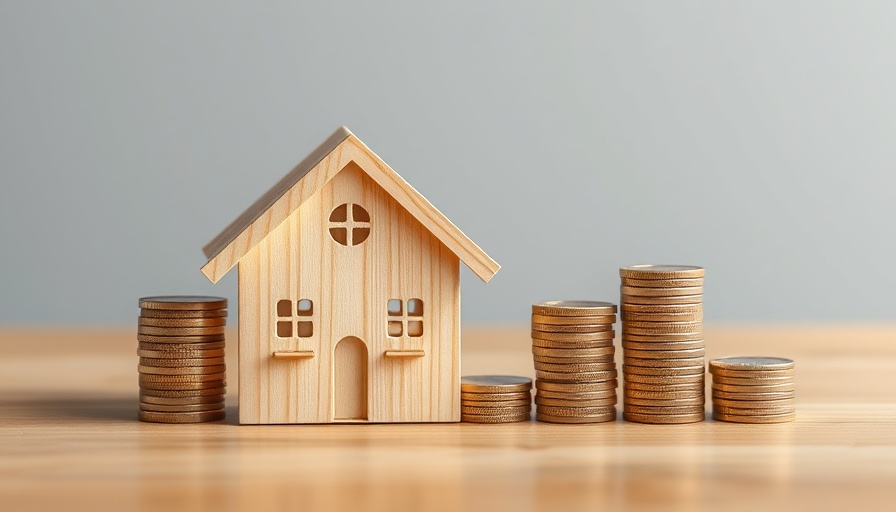 Small house model with coins symbolizing first-time buyers searching for higher-priced larger homes.
