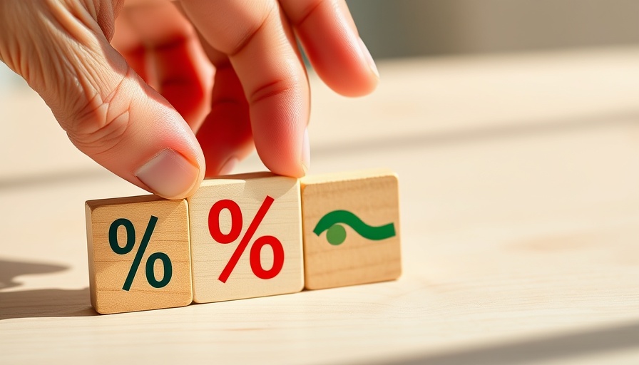 Interest Rate Buydown concept with percentage and arrows on blocks.