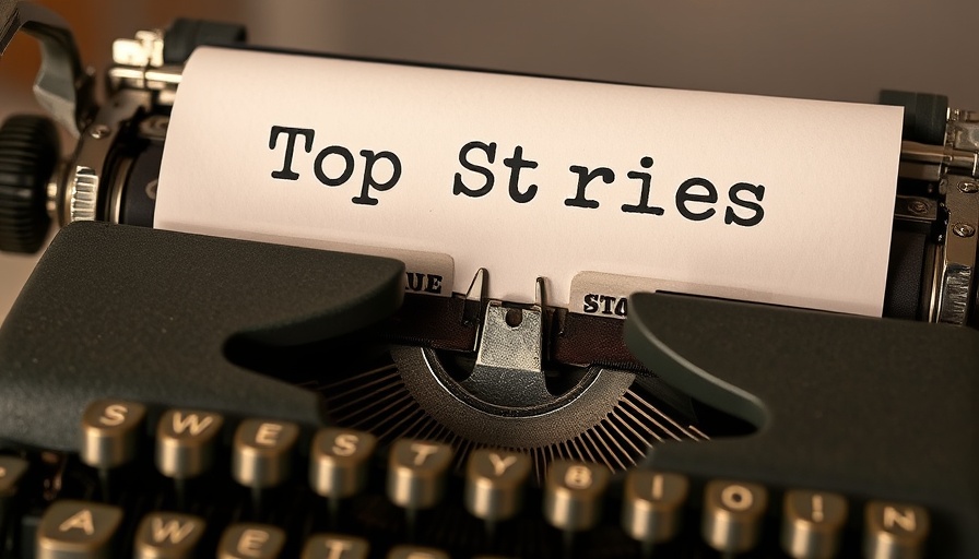 Vintage typewriter with 'Top Stories' paper, representing mortgage market trends October 2025.